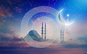 Ramadan Kareem background, Suleymaniye mosque in Istanbul