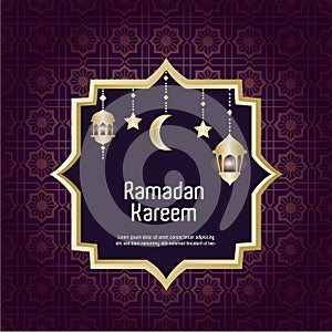 ramadan kareem background Vector, ramadhan banner template