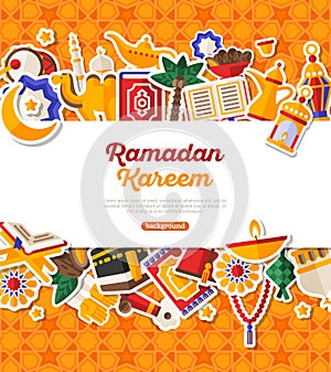 Ramadan Kareem Banner With Horizontal Frame