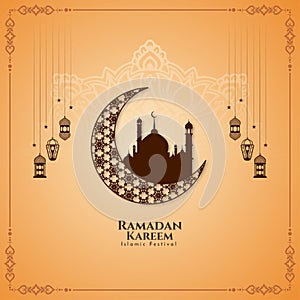 Ramadan Kareem beautiful Islamic festival cultural background design