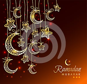 Ramadan Kareem celebration greeting card