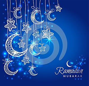 Ramadan Kareem celebration greeting card