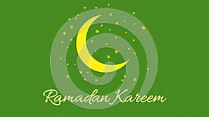 Ramadan kareem eastern pattern moon stars green yellow illustration background