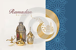 Ramadan Kareem greeting card congratulation