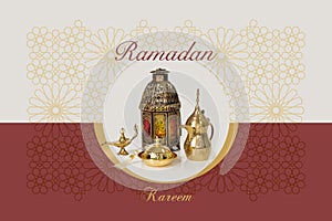 Ramadan Kareem greeting card congratulation