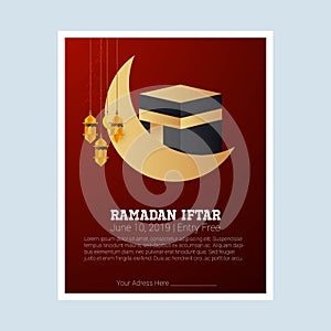 Ramadan Kareem greeting card with Holly Kabba