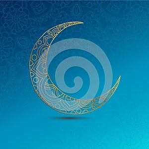 Ramadan Kareem greeting design illustration.