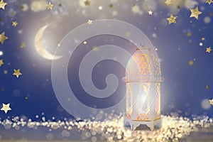 Ramadan Kareem greeting. Islamic lantern