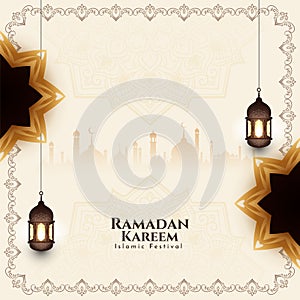 Ramadan Kareem Islamic festival decorative elegant background design