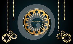 Ramadan kareem and mubarak greeting background islamic illustration