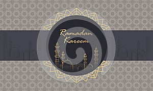 Ramadan kareem and mubarak greeting background islamic illustration