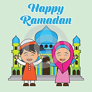 Ramadan kareem / mubarak, happy ramadan greeting design for Muslims holy month, vector illustration