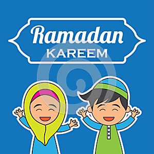 Ramadan kareem / mubarak, happy ramadan greeting design for Muslims holy month, vector illustration