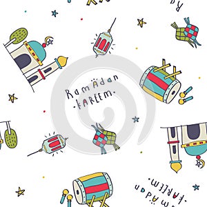 Ramadan kareem pattern vector, background design element
