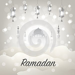 Ramadan Kareem Silhouette Mosque Muslim Prayer