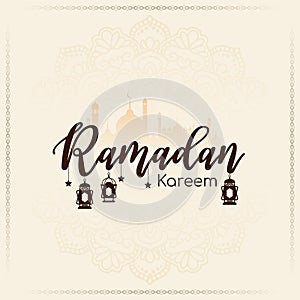 Ramadan Kareem traditional muslim festival islamic background design