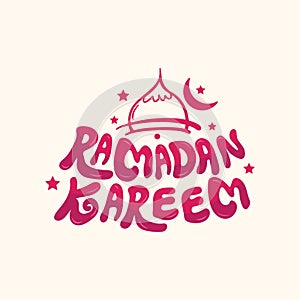 Ramadan Karim Hand Written Custom Lettering Islamic Logo