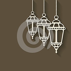 Ramadan lantern background