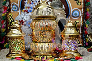 Ramadan Lantern lamp or Fanous Ramadan as a festive celebration of the Islamic fasting days in Arabian Islamic countries, religion