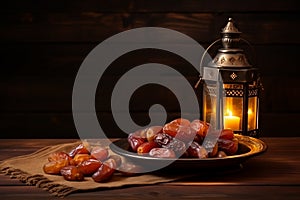 Ramadan Lantern and plate of Figs