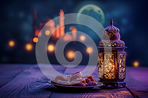 Ramadan Lantern and plate of Figs