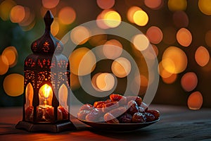 Ramadan Lantern and plate of Figs