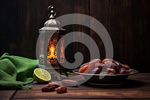 Ramadan Lantern and plate of Figs