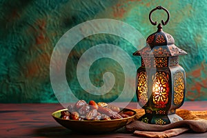 Ramadan Lantern and plate of Figs