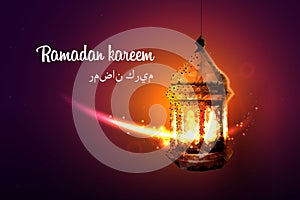 Ramadan lantern Ramadan Kareem vector