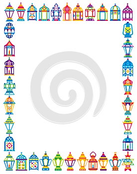 Ramadan Lanterns Frame photo