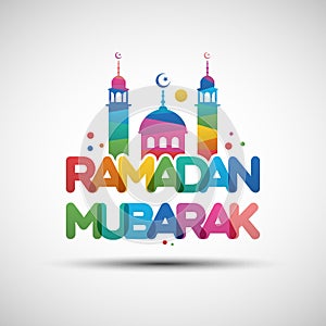 Ramadan Mubarak greeting card design