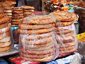 Ramadan Pita (Ramazan Pidesi) Traditional Turkish bread photo