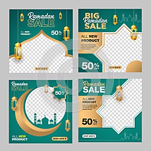 Ramadan Sale for social media post with islam ornament