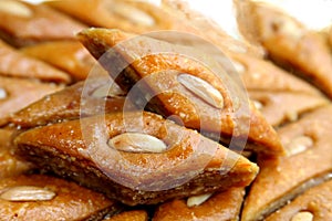 Ramadan sweet - paklava and badam photo