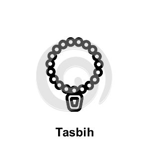 Ramadan tasbih outline icon. Element of Ramadan day illustration icon. Signs and symbols can be used for web, logo, mobile app, UI