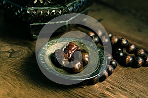 Ramadan traditional islam photo background with tight focus.
