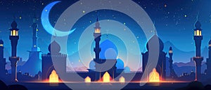 Ramadhan Islamic celebration background for Eid Mubarak theme background