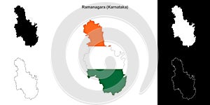Ramanagara outline map