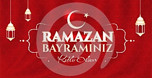 Ramazan Bayraminiz red banner