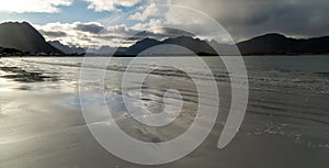 Rambergstranda Beach on Flakstadoya Island in the Lofoten Archipelago in Norway