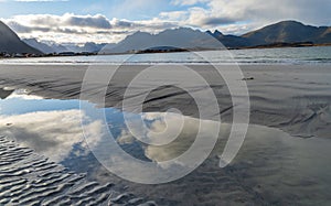 Rambergstranda Beach on Flakstadoya Island in the Lofoten Archipelago in Norway