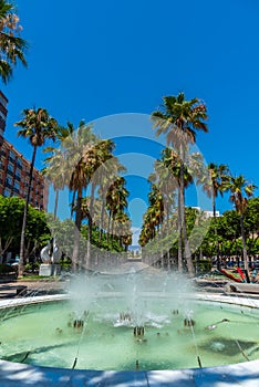 Rambla de Almeria alley in Spanish town Almeria