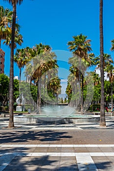 Rambla de Almeria alley in Spanish town Almeria