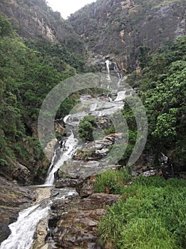 Ramboda Falls.Ramboda Falls is the 11th highest waterfall among the highest waterfalls in Sri Lanka.