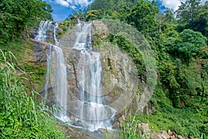 Ramboda waterfall in Sri Lanka