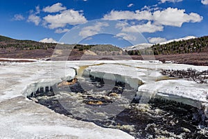 Rambunctious river in Altai mountains