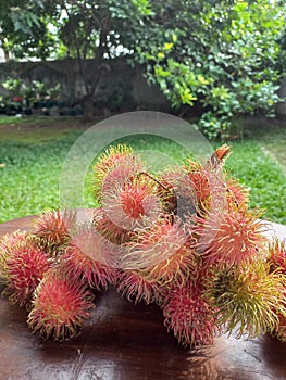 Rambutan & x28;fruit with hair& x29;, tropical fruit