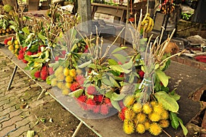 Rambutan fruit market