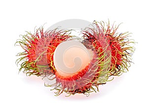 Rambutan isolated on the white