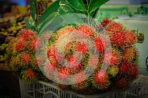 Rambutan in the market